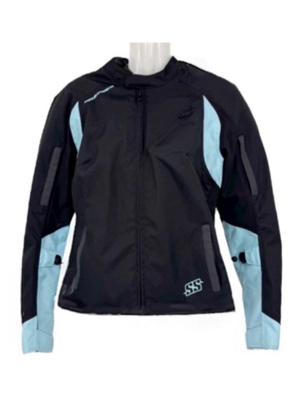 Speed and Strength Spellbound Textile Motorcycle Jacket Black Baby Blue Medium